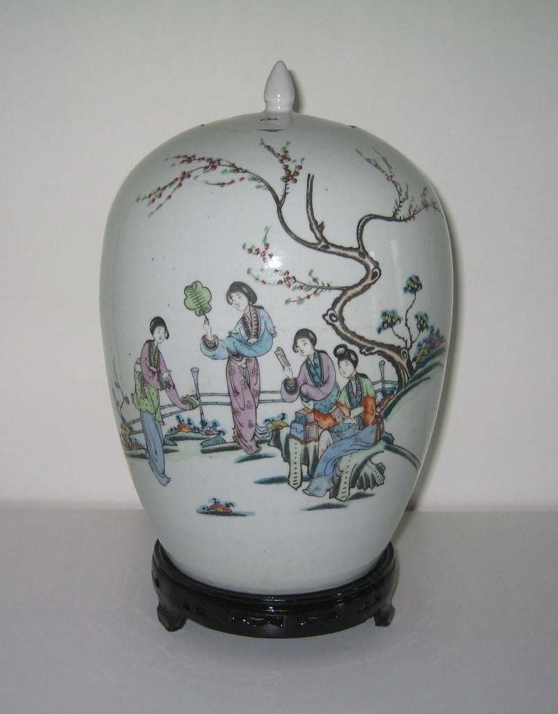Antiek  porseleinen  chinese  gemberpot  -  2065, Ophalen