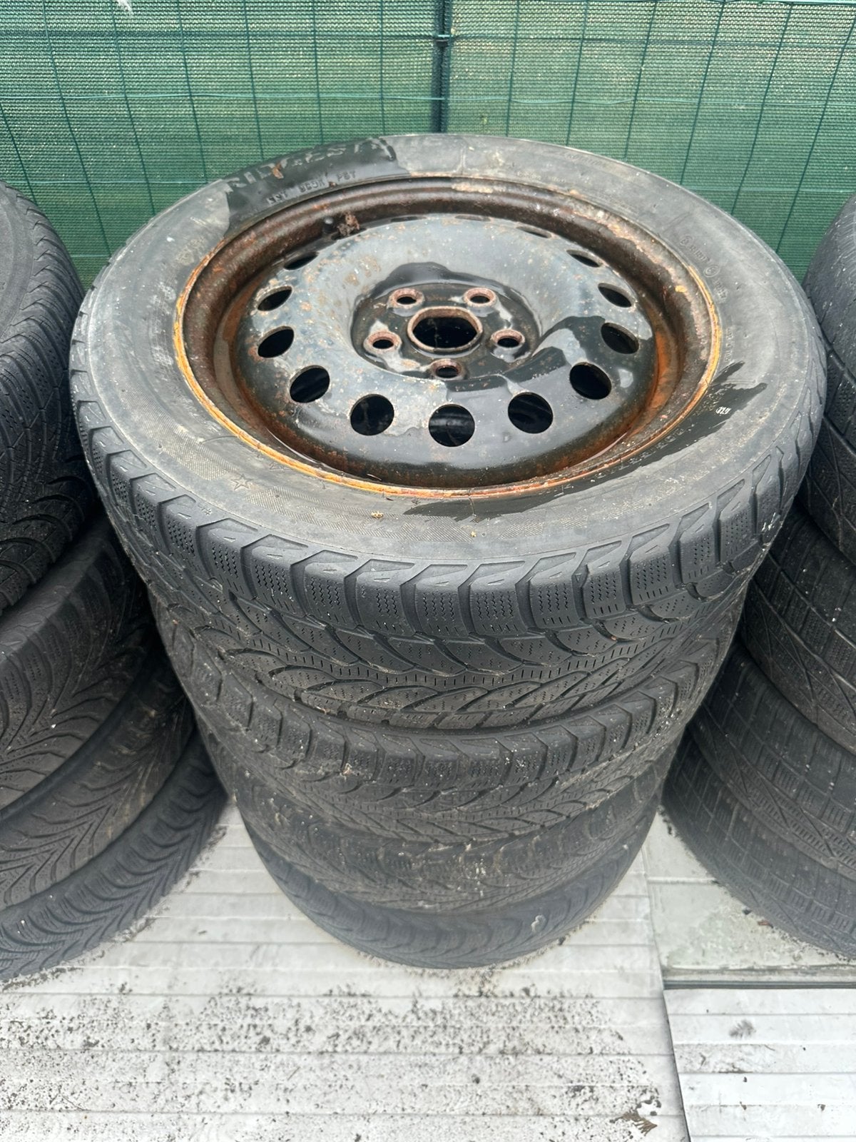 205/55-16 5x112 banden op stalen velgen, Auto-onderdelen, Ophalen, Band(en)