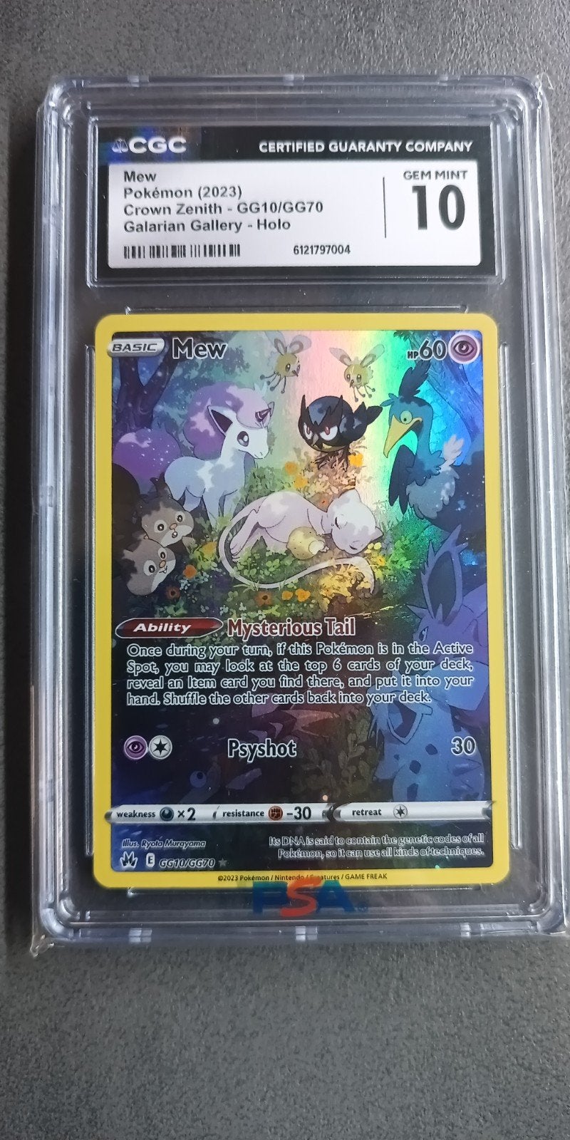 Mew Crown Zenith holo GG10/GG70 CGC10, Hobby & Loisirs créatifs, Enlèvement ou Envoi, Neuf, Cartes en vrac, Foil