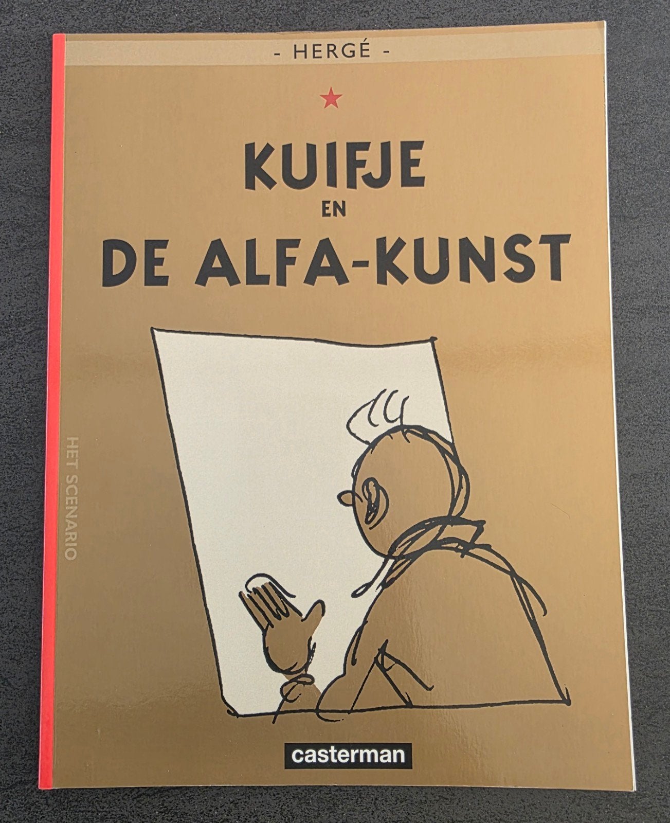 Strip: Herge: Kuifje en De Alfa Kunst, Ophalen of Verzenden, Zo goed als nieuw