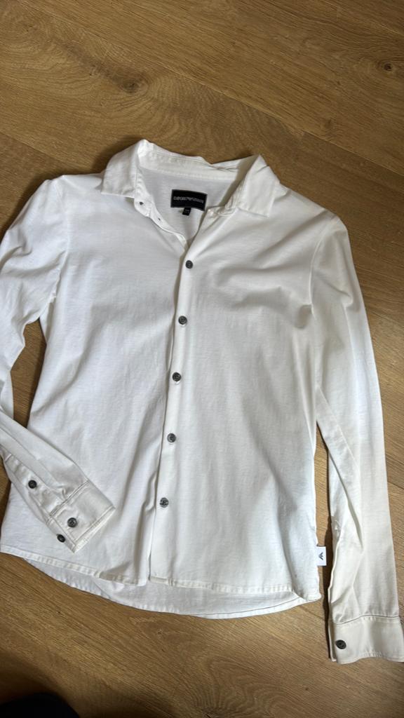 Emperio Armani witte jongens hemd 12 jaar, Kleding | Dames, Blouses en Tunieken, Ophalen, Zo goed als nieuw