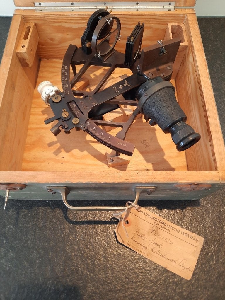 Kriegsmarine Sextant BUNING Rotterdamsche Lloyds German WW2, Collections, Objets militaires | Seconde Guerre mondiale, Envoi, Marine