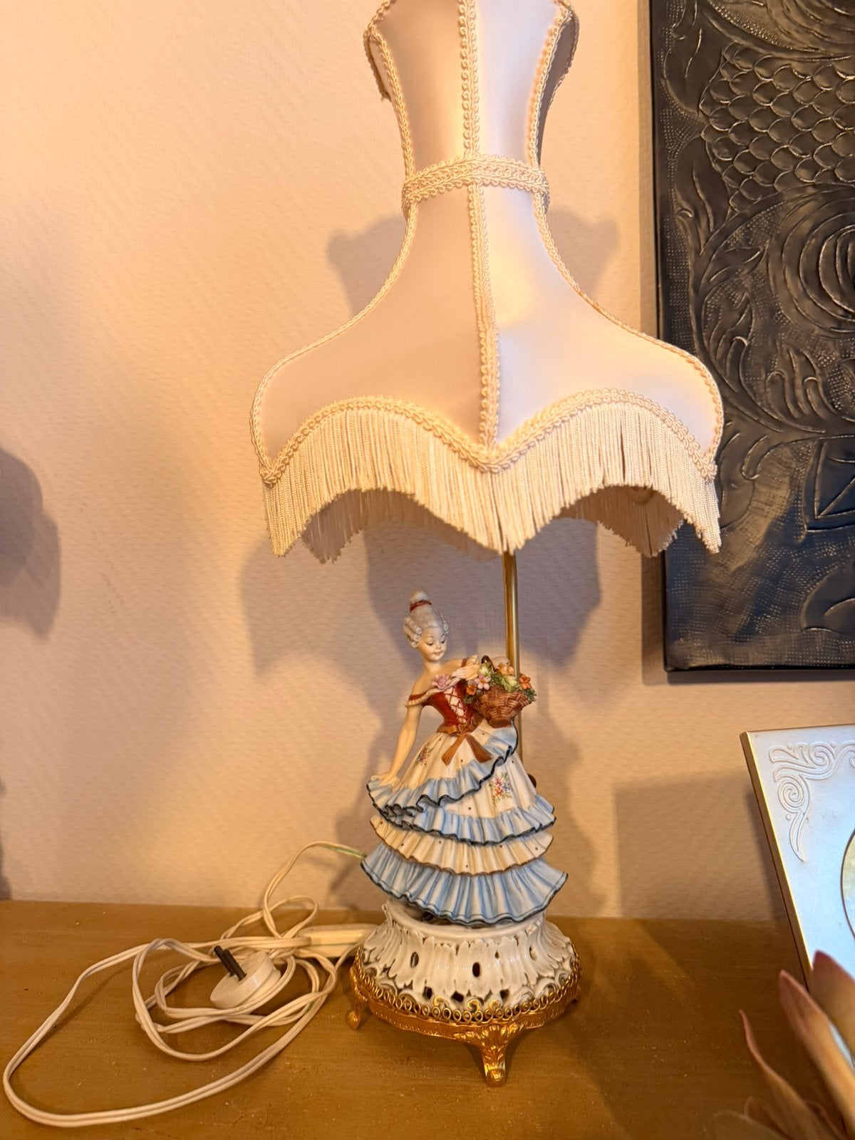 Porseleinen lampen set capodimonte, Enlèvement, Comme neuf