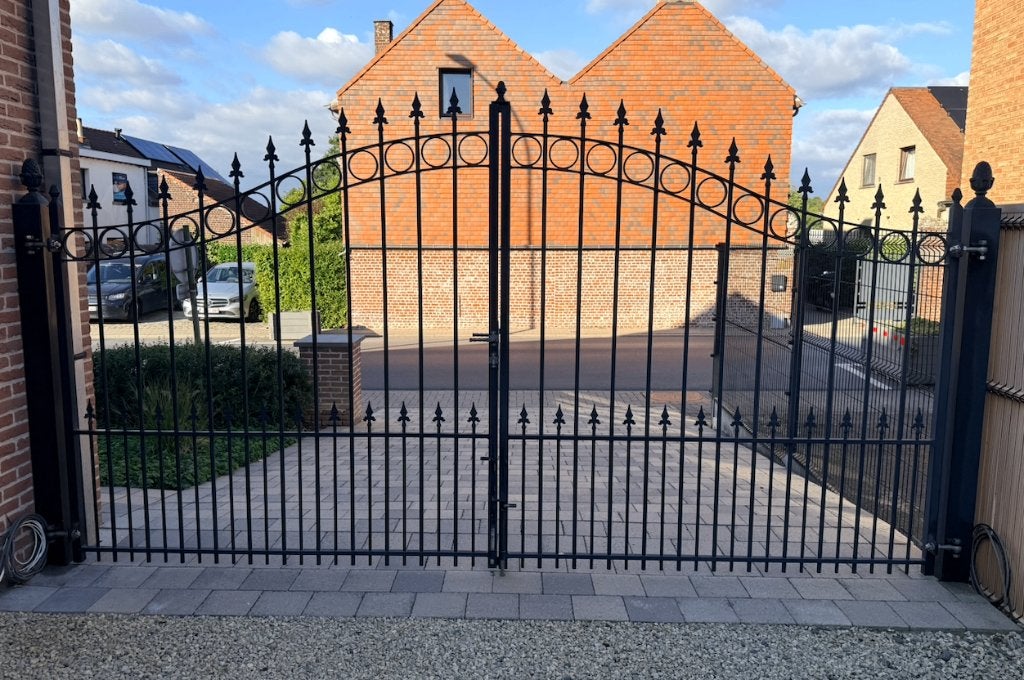 Tuin poort en hek, Ophalen, Zo goed als nieuw, IJzer, Dubbelstaafmat hekwerk