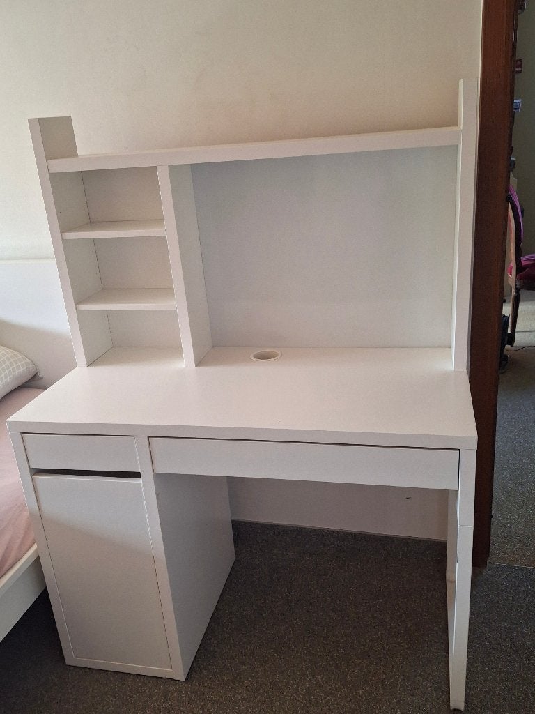 Witte Bureau, Maison & Meubles, Avec tiroirs, 105 cm, 51 cm, Comme neuf