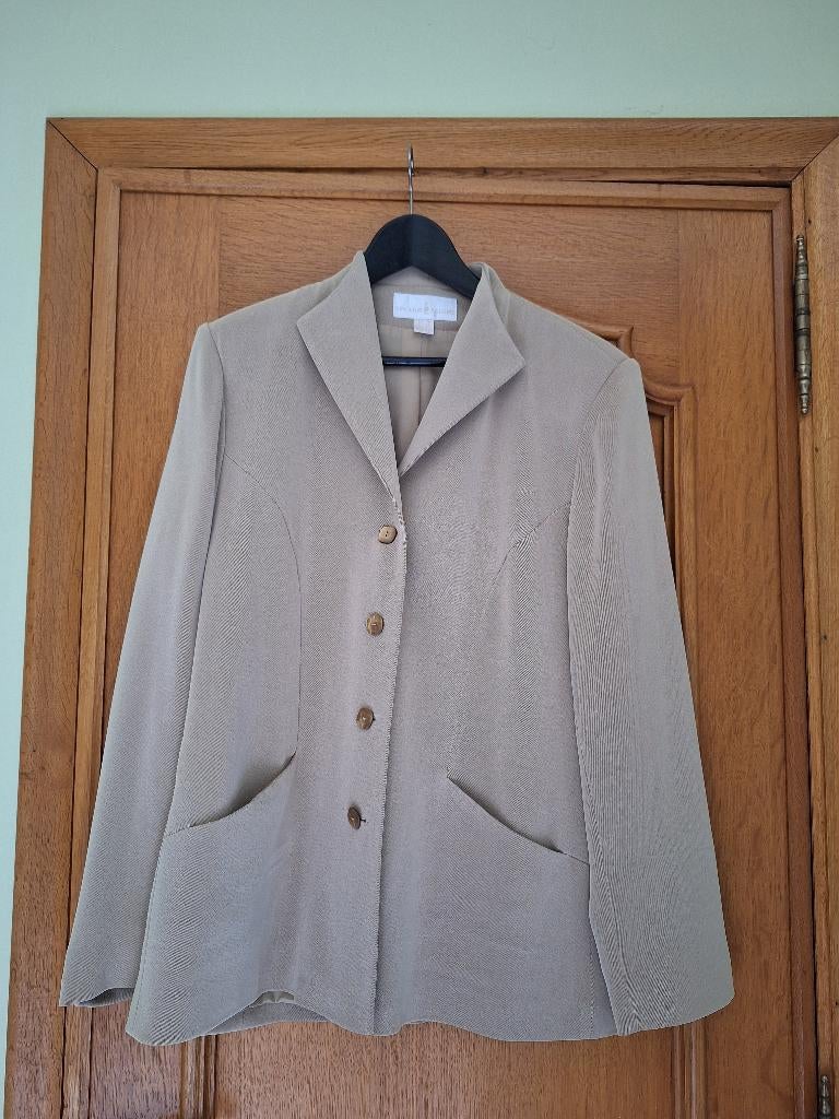 veste/blazer beige un jour ailleurs - taille: 42, Taille 42/44 (L), Beige, Un jour ailleurs, Comme neuf