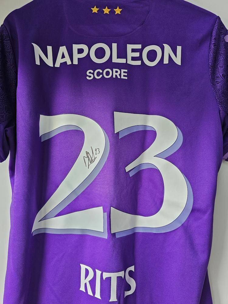 Match worn shirt Mats Rits (R Antwerp FC - RSC Anderlecht), Ophalen of Verzenden, Zo goed als nieuw, Shirt