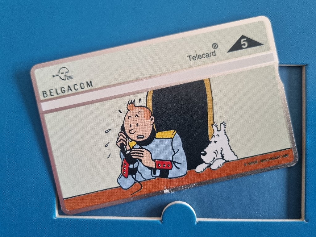 Kuifje Tintin Phonecard Belgacom 3de Kaart, Collections, Envoi