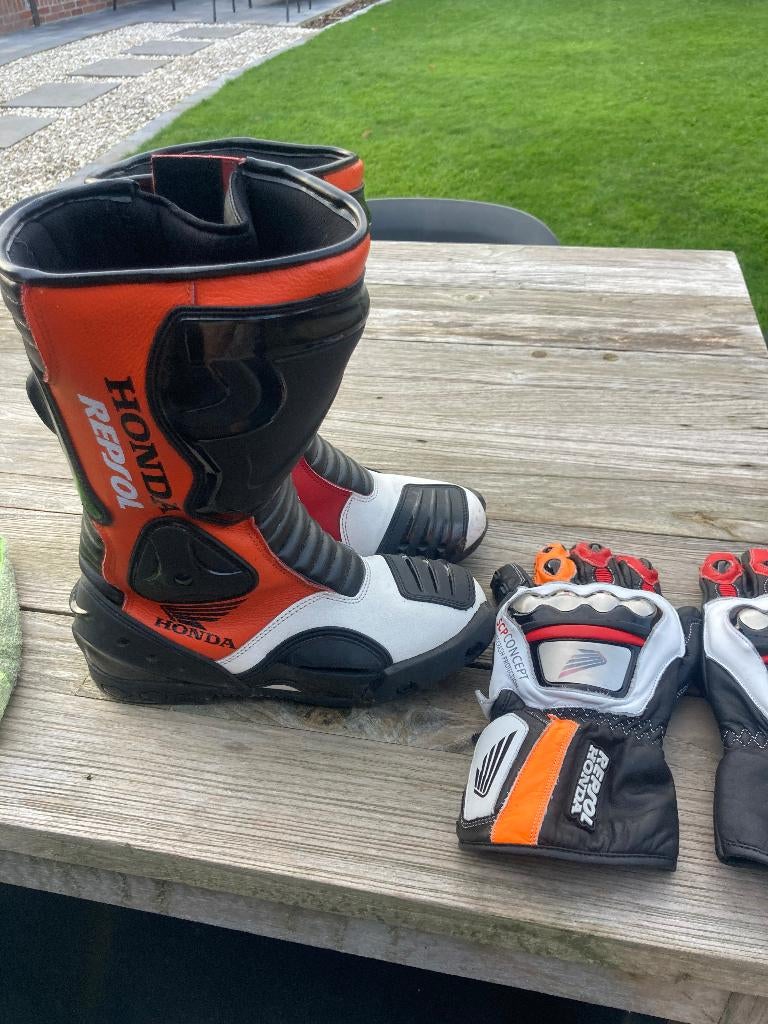 honda handschoenen en laarzen, Motoren, Kleding | Motorkleding, Ophalen, Tweedehands, Heren, Handschoenen