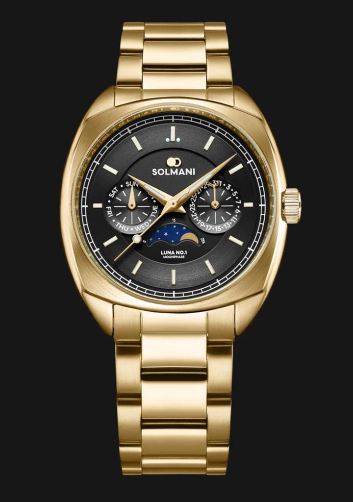 SOLMANI LUNA MOONPHASE CHRONO VAUT629€! NOUVEAU !, Enlèvement ou Envoi, Neuf