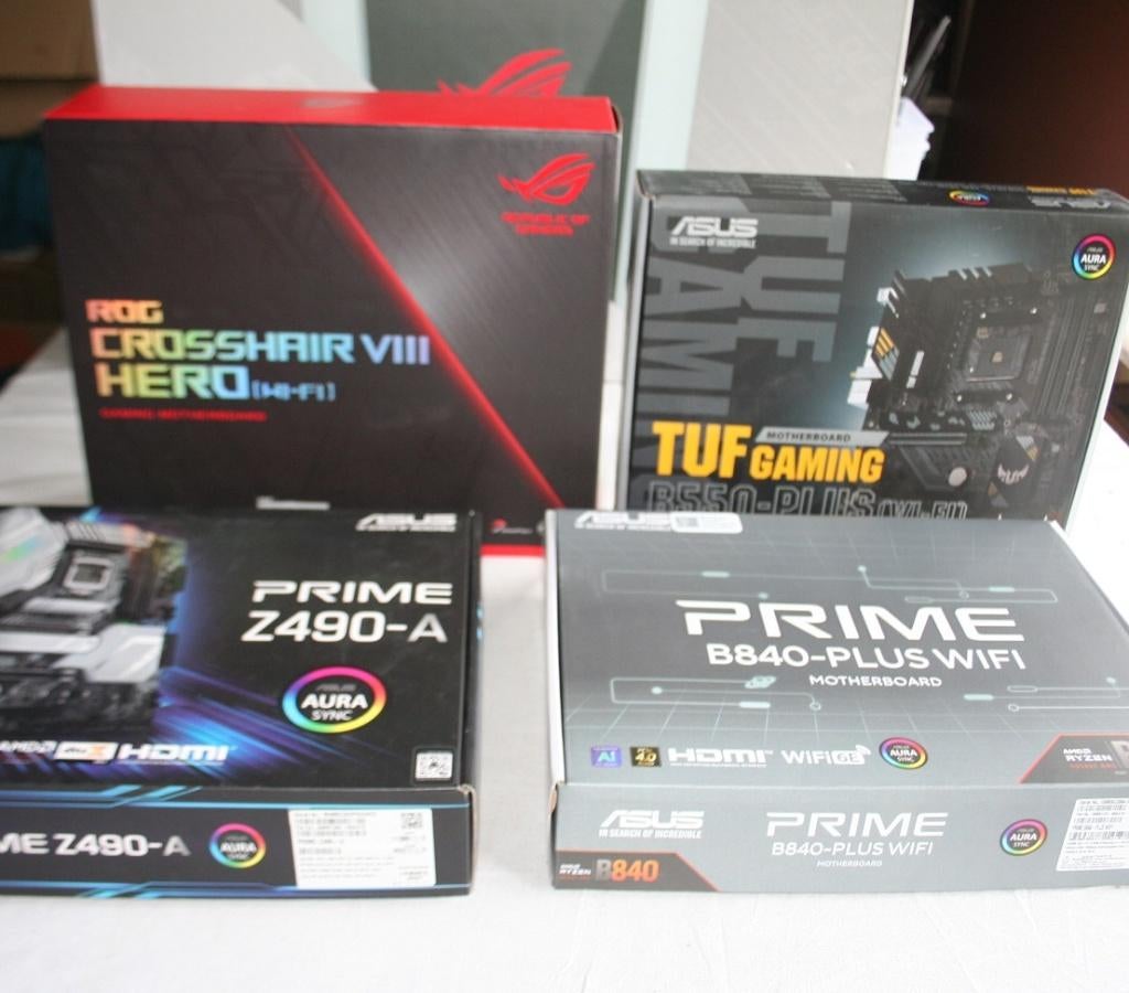 MOBO + CPU ASUS MSI B550 A520M Z490-A X570, Computers en Software, Moederborden, AMD, DDR3, Ophalen