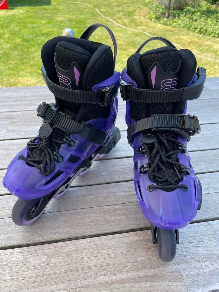 FR paarse freeride inline skates junior maat 29-32, Sport en Fitness, Skeelers, Kinderen, Inline skates 4 wielen, Ophalen, Overige merken
