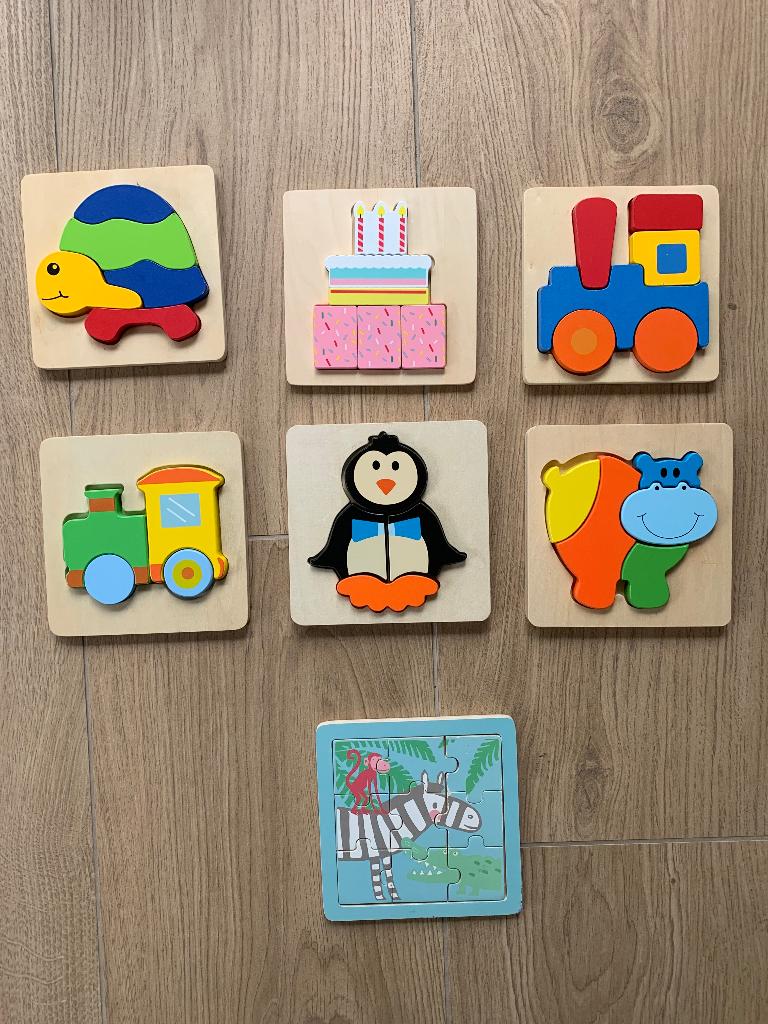 Puzzel, Kinderen en Baby's, Speelgoed | Kinderpuzzels, Ophalen, Gebruikt, Van hout, Minder dan 10 stukjes
