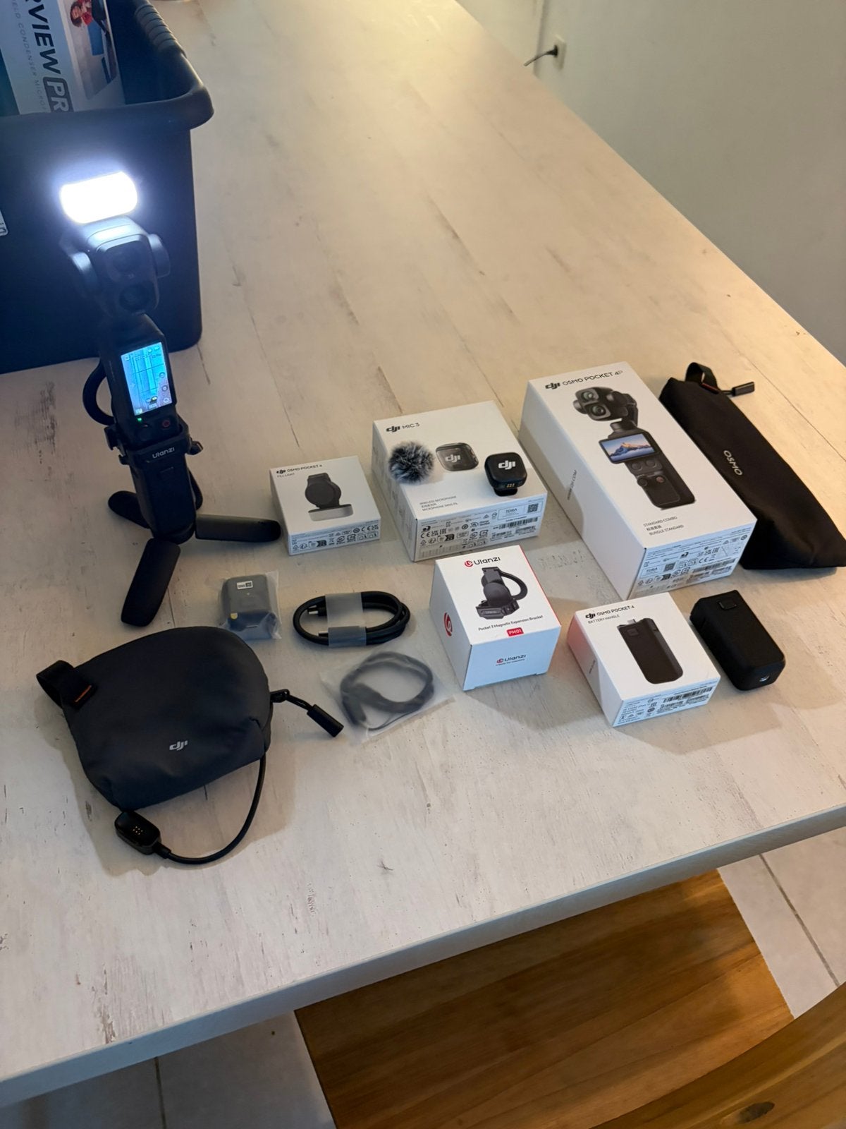 Kit de création complet DJI Osmo Pocket 4P + DJI Mic 3, Caméra, Enlèvement, Carte mémoire, Neuf