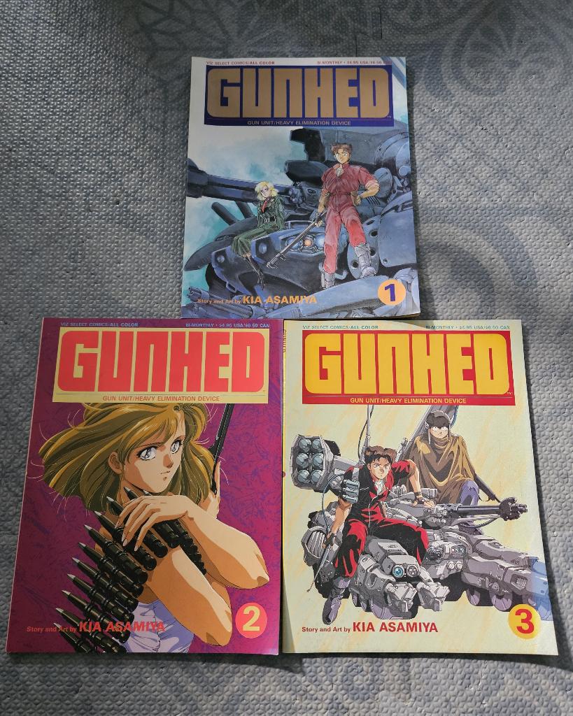Gunhed #1-3 (1990 - completed) Viz Comics, Enlèvement ou Envoi, Série complète ou Série, Utilisé, Kia Asamiya