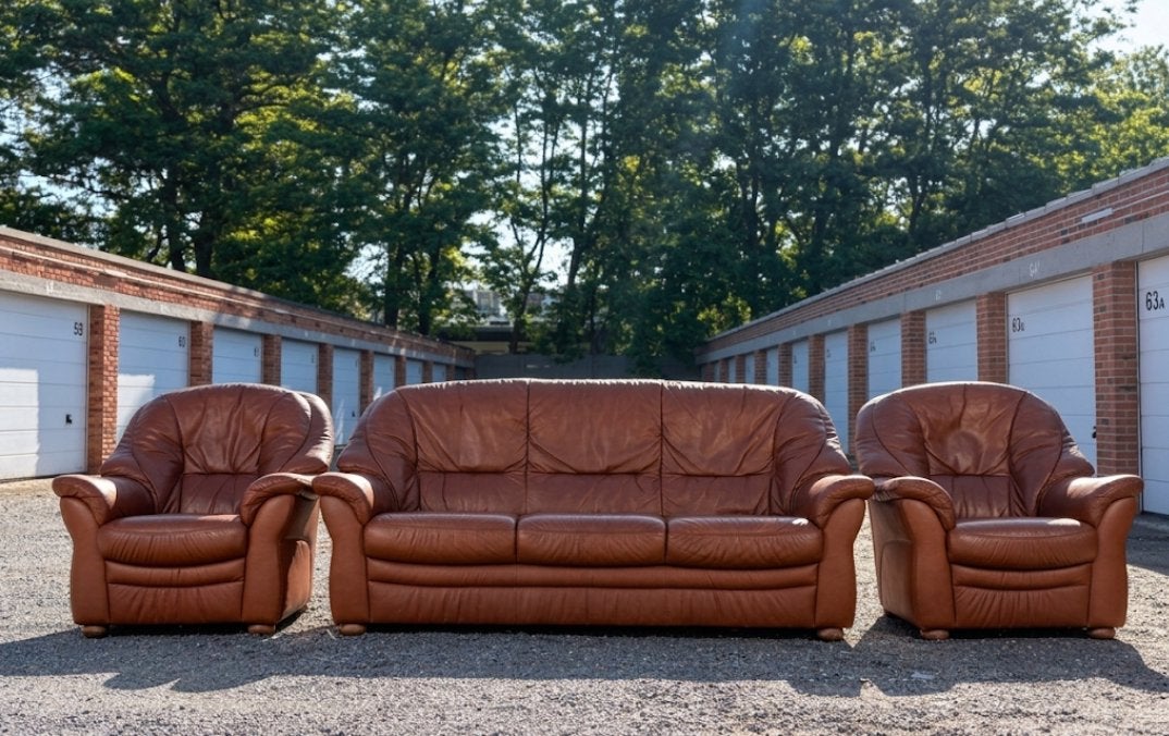 Salon Bankstel 3+1+1 Cuir Vrai + LIVRAISON, Maison & Meubles, Enlèvement ou Envoi, Cuir