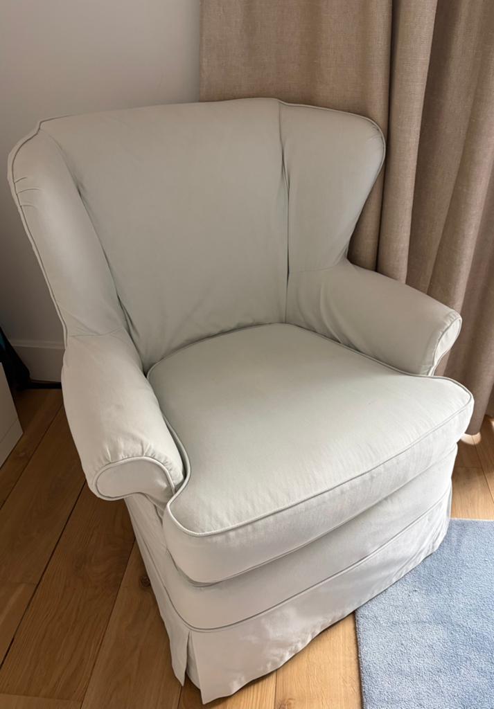 Fauteuil recouvert et déhoussable, Maison & Meubles, Fauteuils, Enlèvement, Utilisé, 75 à 100 cm, Tissus