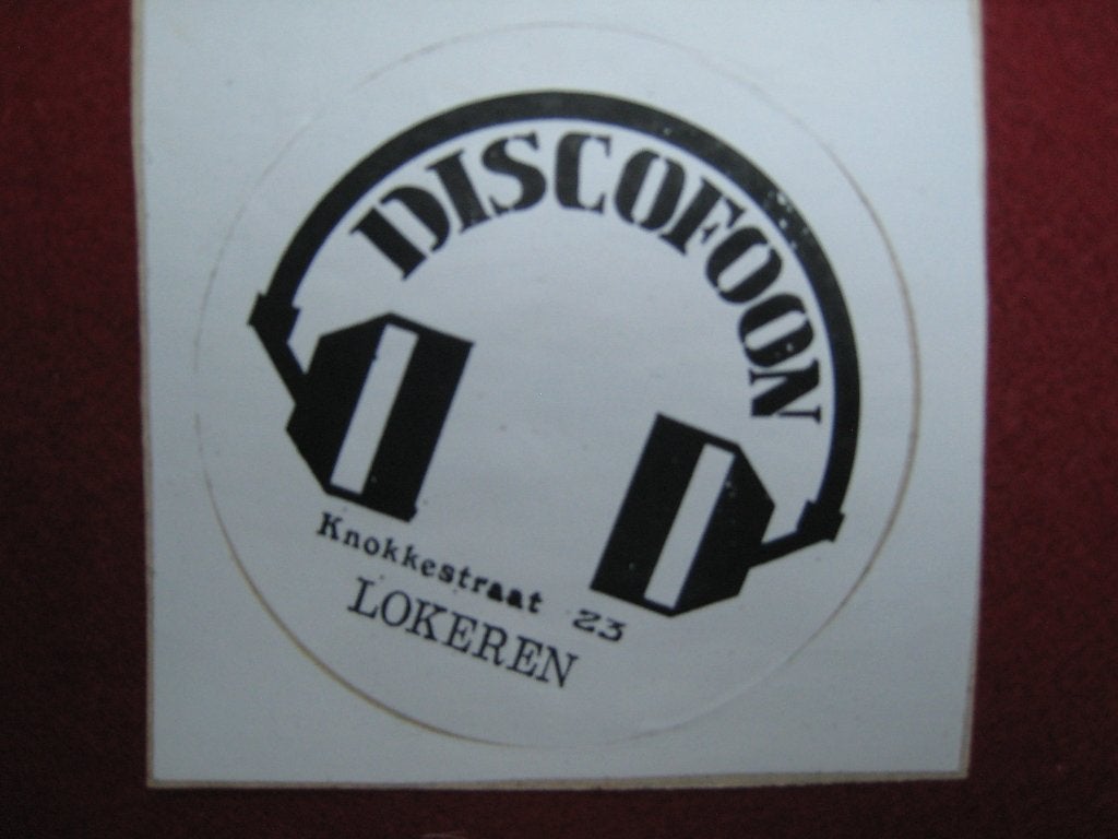 Vintage Sticker Discofoon Lokeren Oost-vlaanderen, Verzenden, Gebruikt, Winkel of Supermarkt