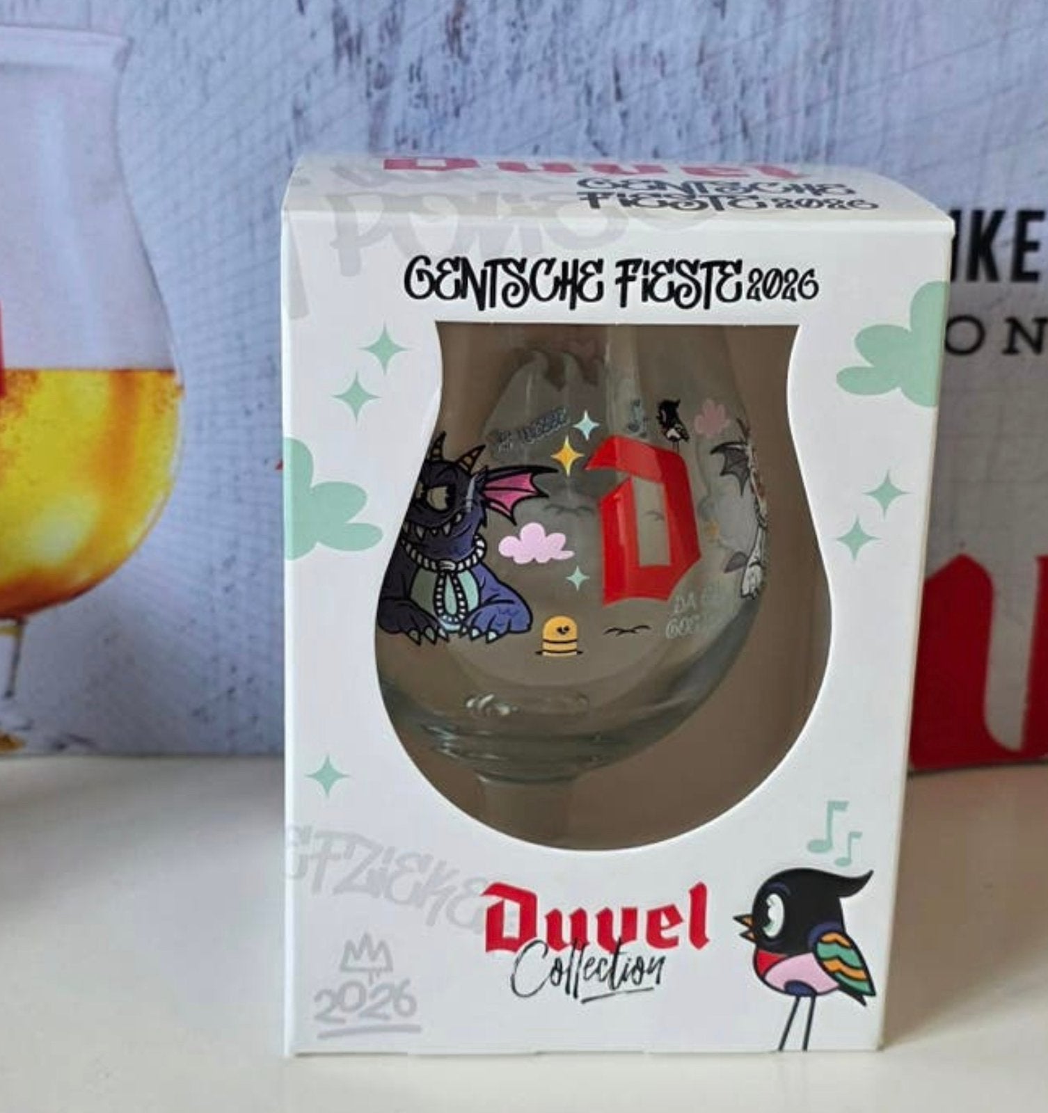 Duvel glas Gentse Feesten 2026, Verzamelen, Glas en Drinkglazen, Ophalen of Verzenden, Zo goed als nieuw