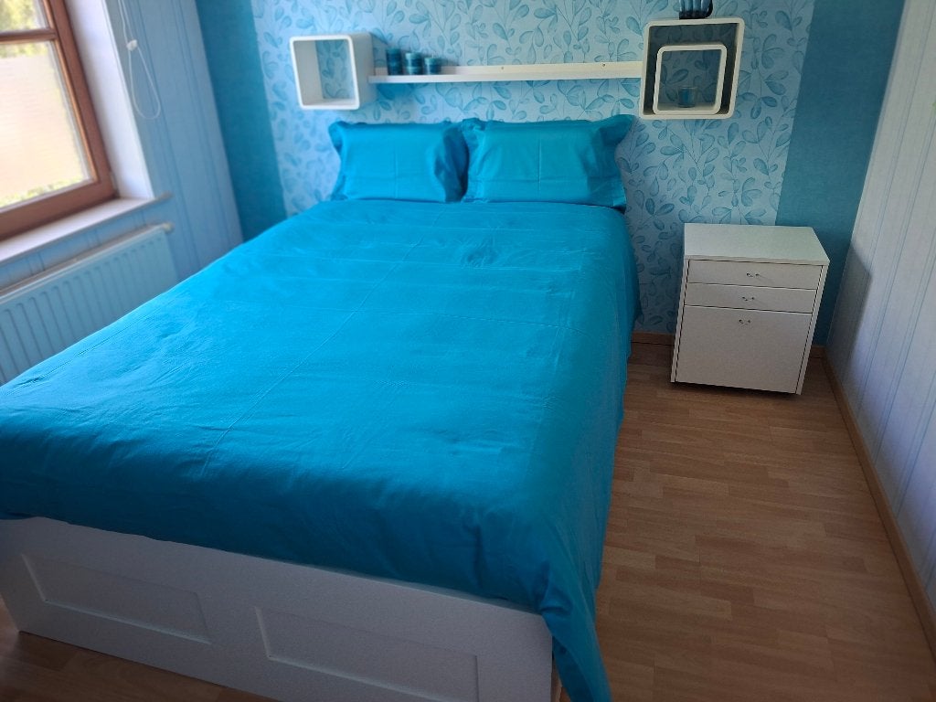 twee mans bed, Huis en Inrichting, Slaapkamer | Bedden, Ophalen, Wit, Tweepersoons, 140 cm