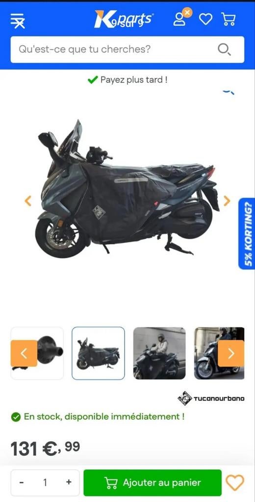 Tablier scooter tucano urbano original neuf dans la boîte fe, Neuf