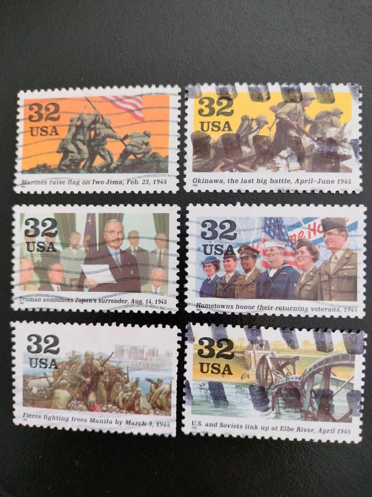 USA 1995 - Wereldoorlog II - 1945 - eindelijk overwinning, Postzegels en Munten, Verzenden, Gestempeld, Noord-Amerika