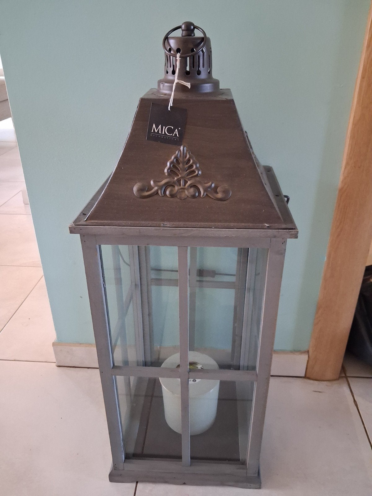 Decoratie lantaarn met kaars, Ophalen, Kaars