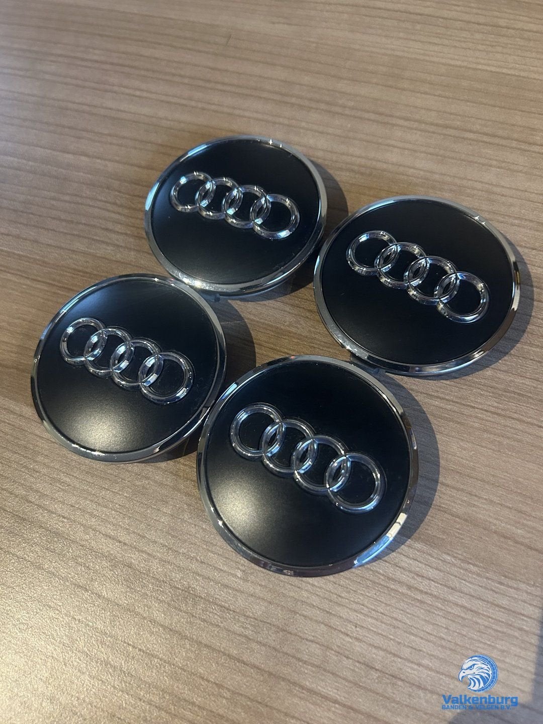 ORIGINELE Audi naafkap naafdop set matzwart, Auto diversen, Wieldoppen, Gebruikt, -, Verzenden, -