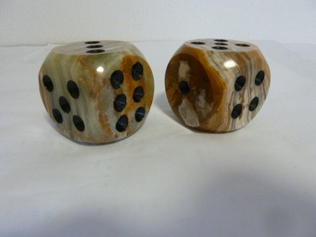 Dobbelsteen (2stuks) in Onyx (5.5cm), Antiek en Kunst, Ophalen of Verzenden