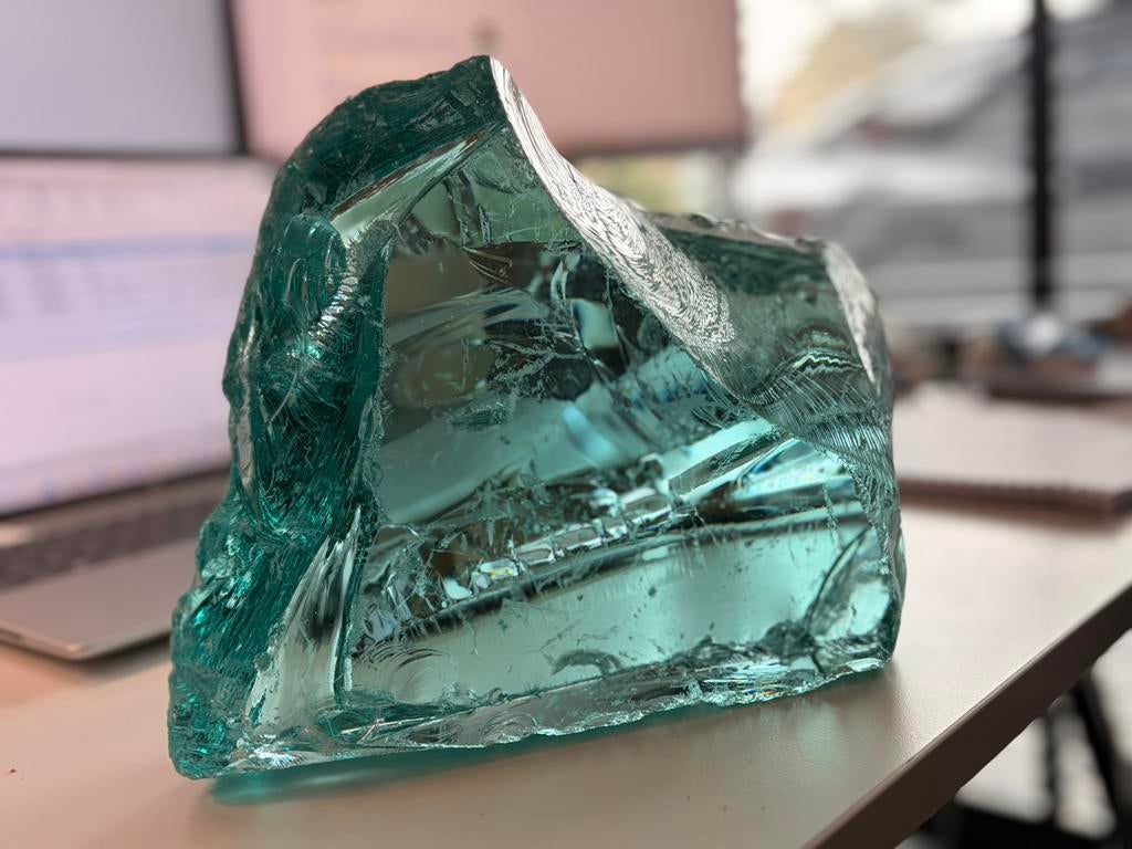 Decoratieve blok glas, Ophalen