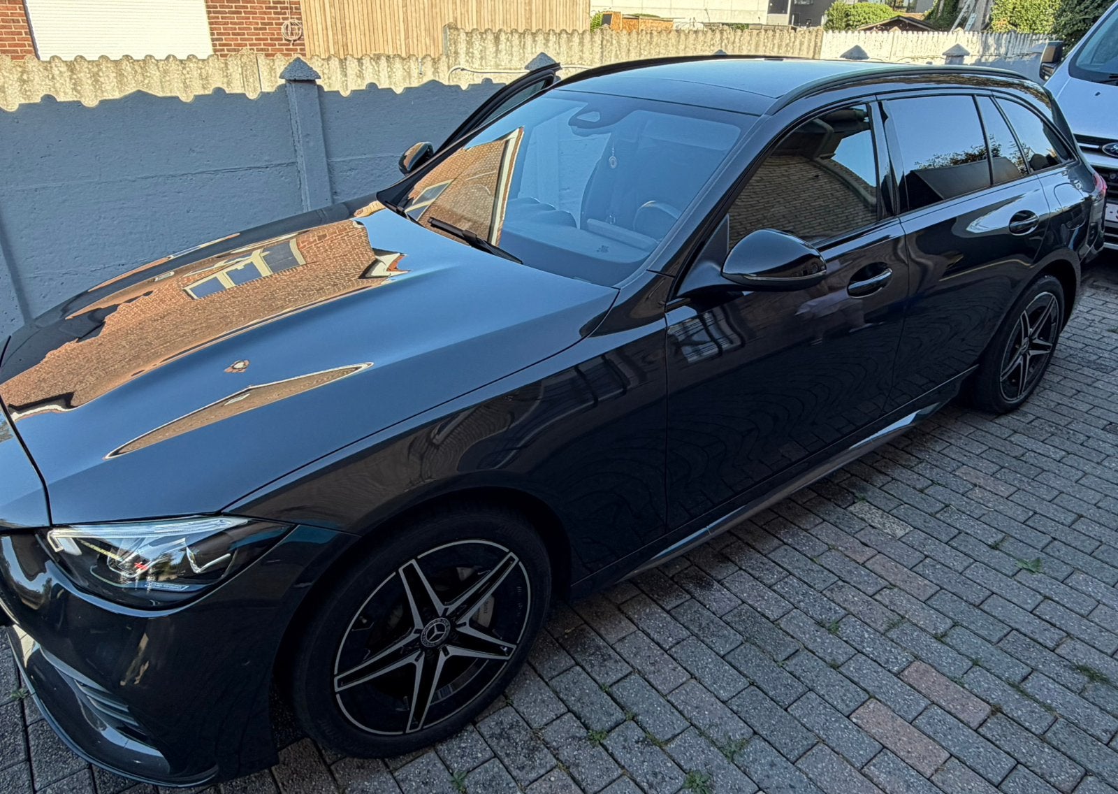 Mercedes C300e AMG Line/313PK/Plug in hybride., Autos, Mercedes-Benz, Cuir et Alcantara, Euro 6, Noir, 5 portes