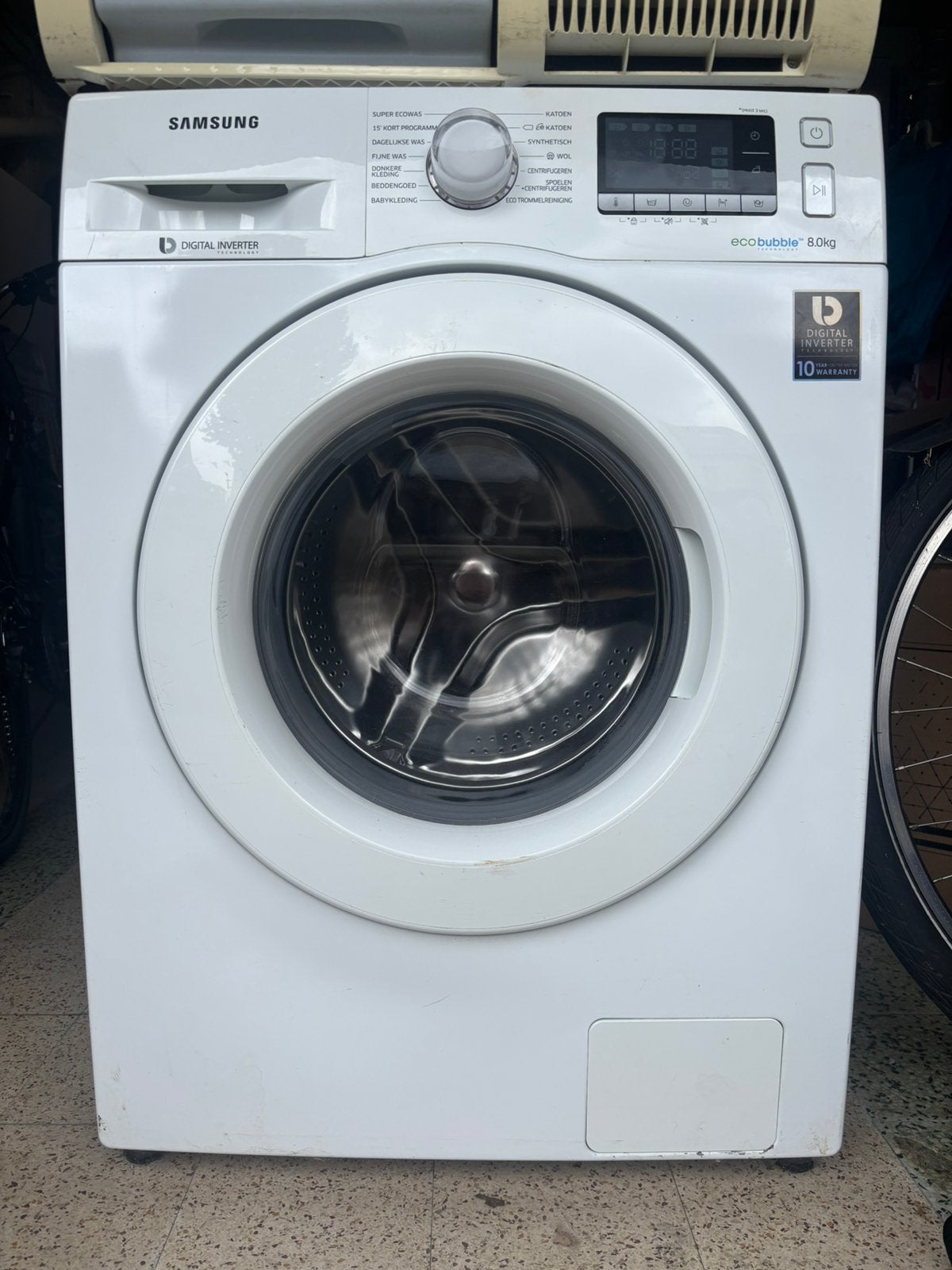 Machine à laver Samsung Ecobubble WW80J5436MW- 8 kg, 1400 tr, 1200 à 1600 tours, 85 à 90 cm, Comme neuf, Enlèvement