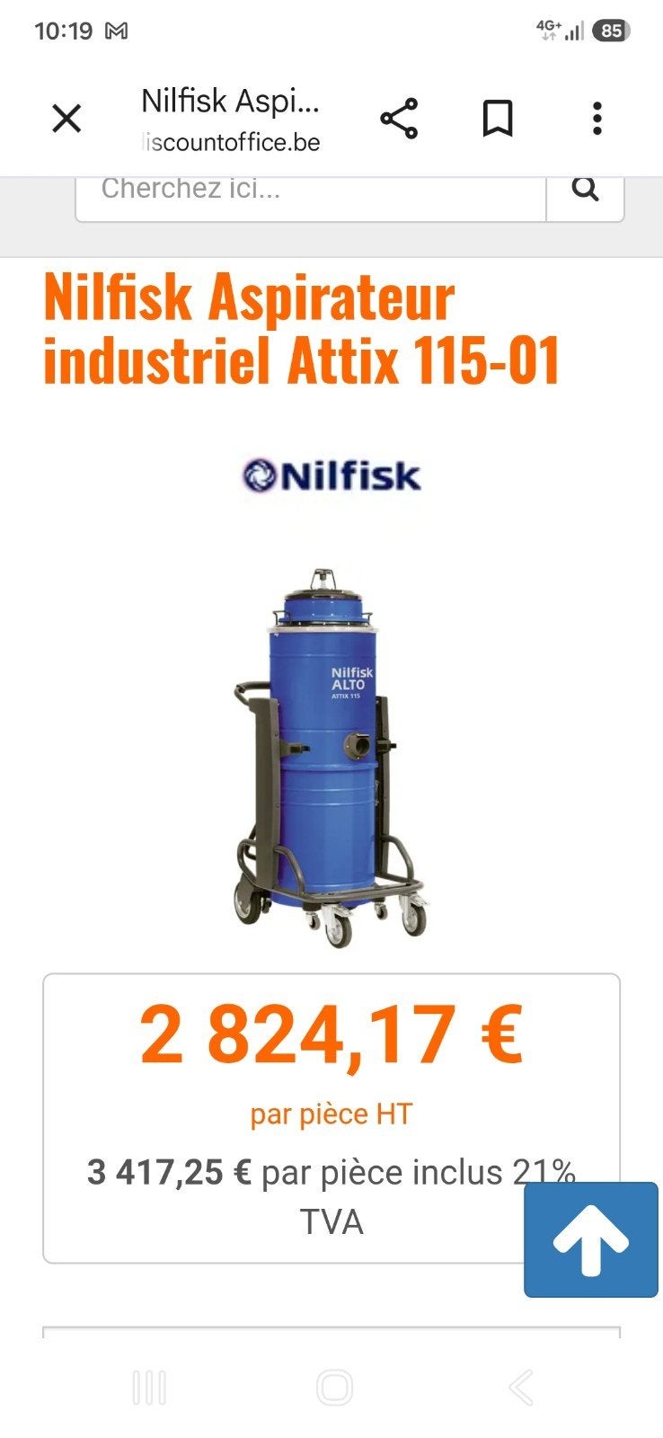 aspirateur industriel, Enlèvement, Comme neuf