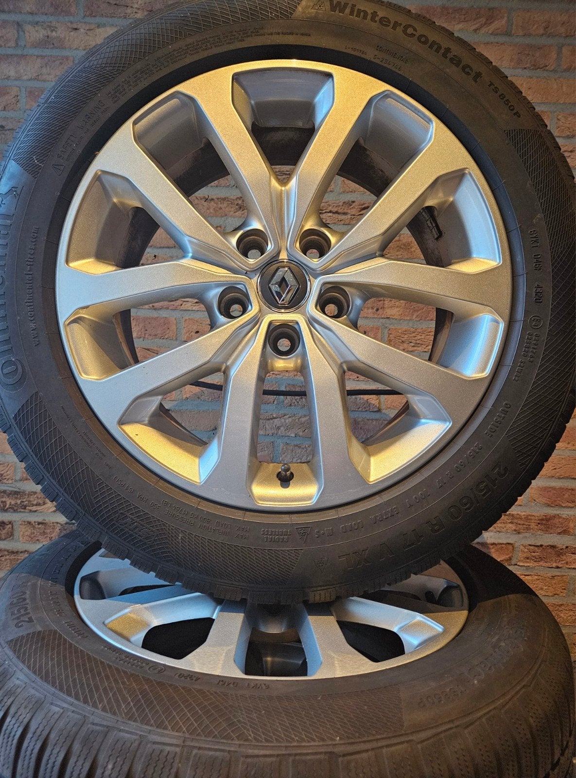 Ensemble d'hiver Renault Kadjar 17 pouces 5x114,3 profil TPM, Autos : Pièces & Accessoires, Pneus et Jantes, 17 pouces, Enlèvement