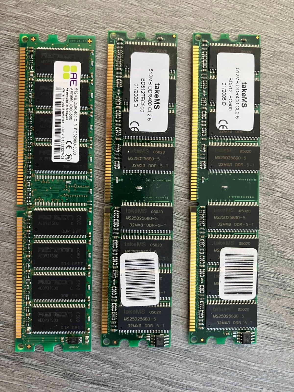 Ram geheugen 512 mb (3 stuks), Ophalen of Verzenden, Zo goed als nieuw