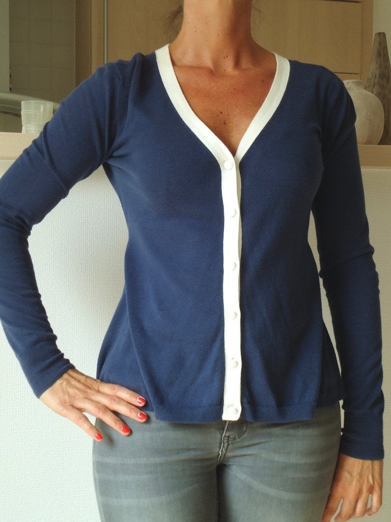 Superbe cardigan - dos en voile, Enlèvement ou Envoi, Porté, Taille 36 (S)