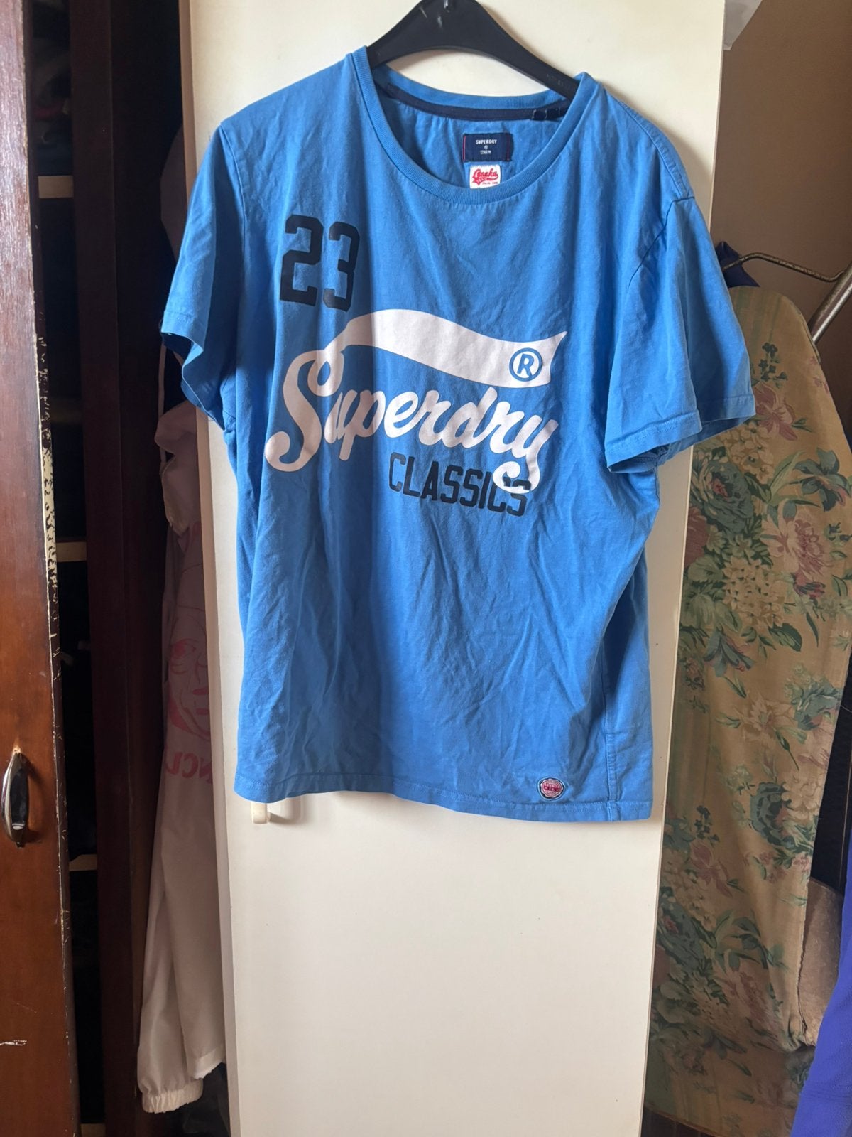 tshirt superdry, Ophalen of Verzenden, Zo goed als nieuw, Overige maten, Blauw