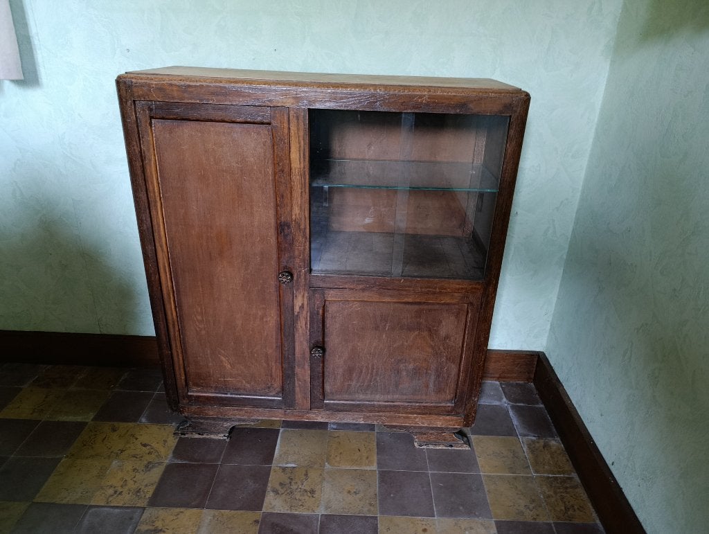 Kleine vintage Art Deco eikenhouten meubelen, Ophalen