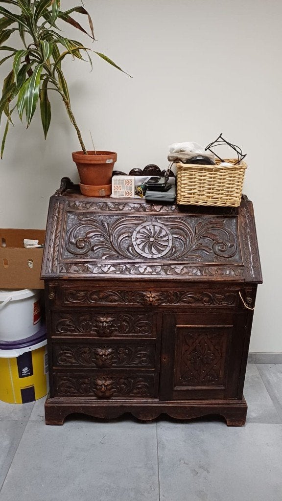 Karaktervolle oude secretaire, Antiek en Kunst, Ophalen