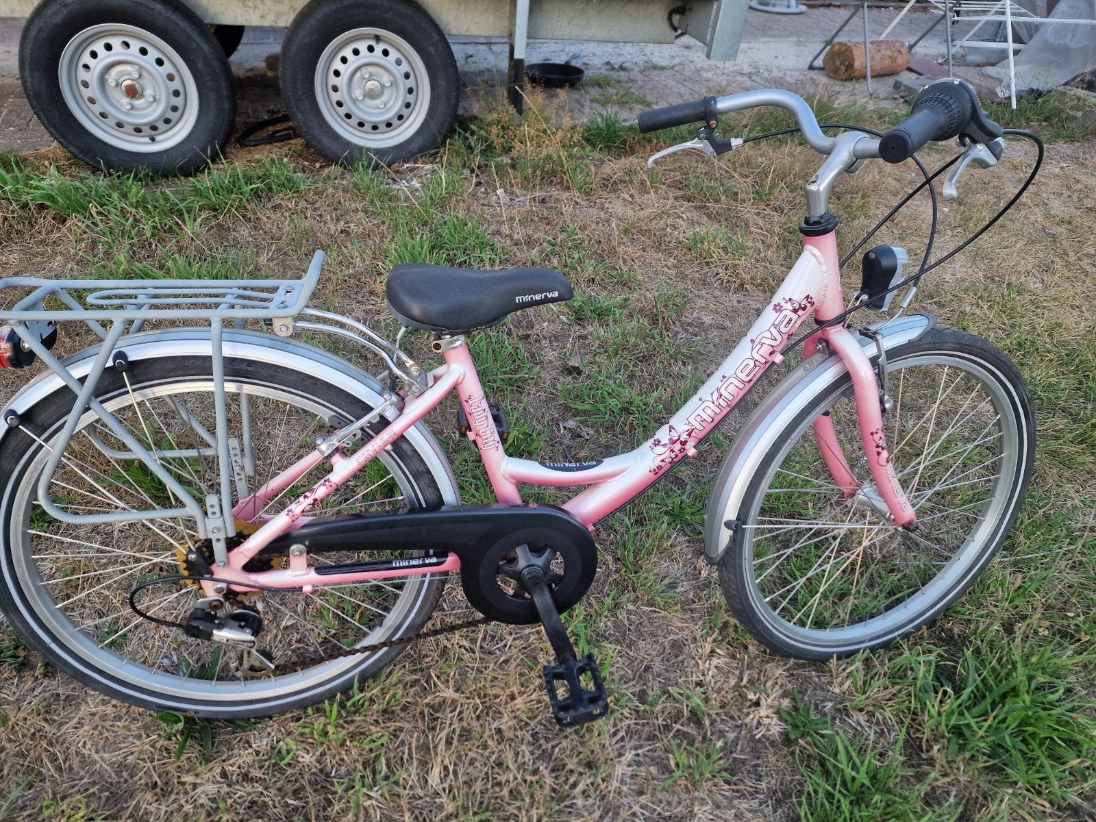 meisjesfiets minerva lady city 24", Fietsen en Brommers, Ophalen, Velgrem, Versnellingen, Gebruikt