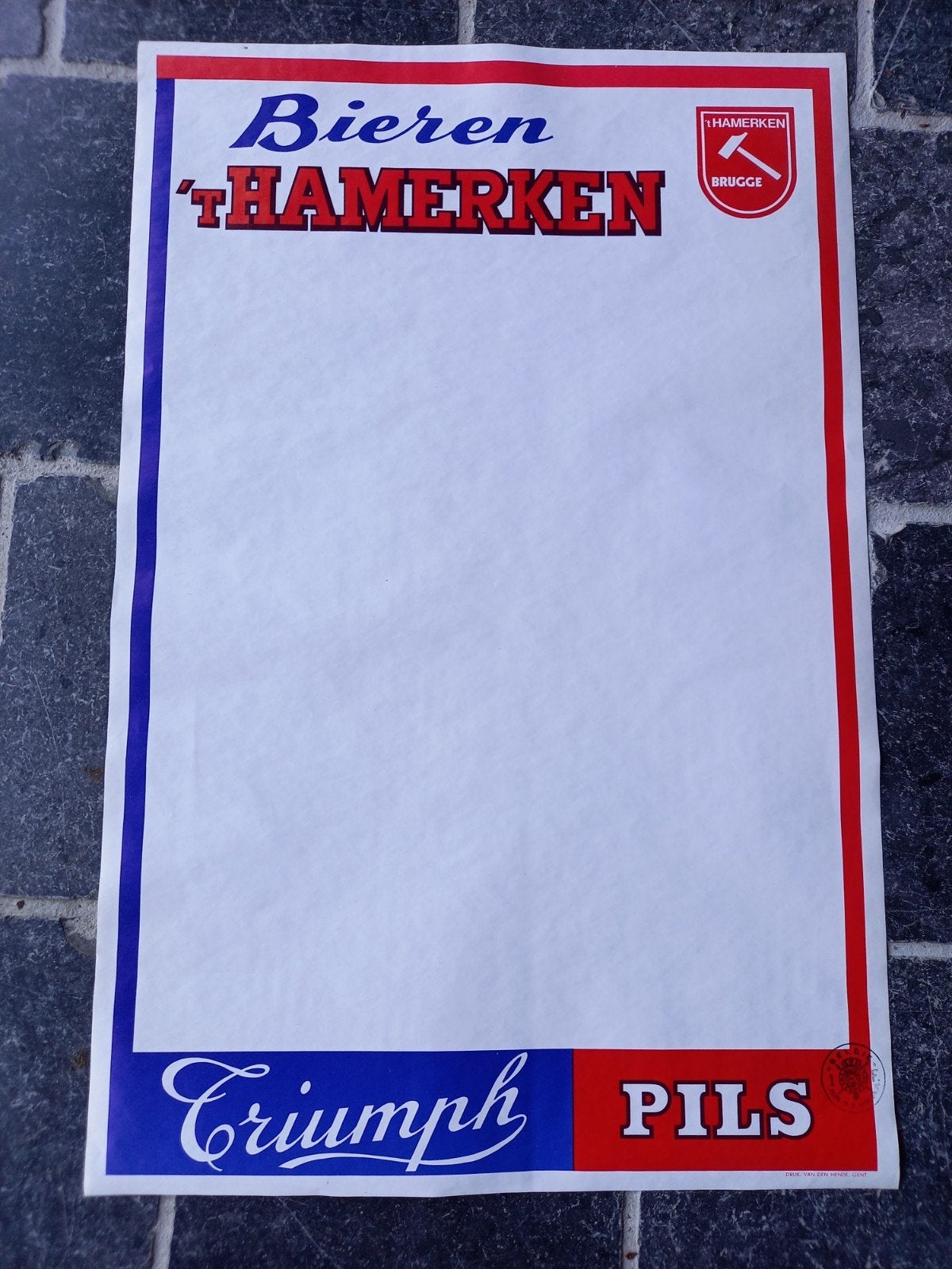 Affiche t´Hamerken Brugge, Ophalen of Verzenden
