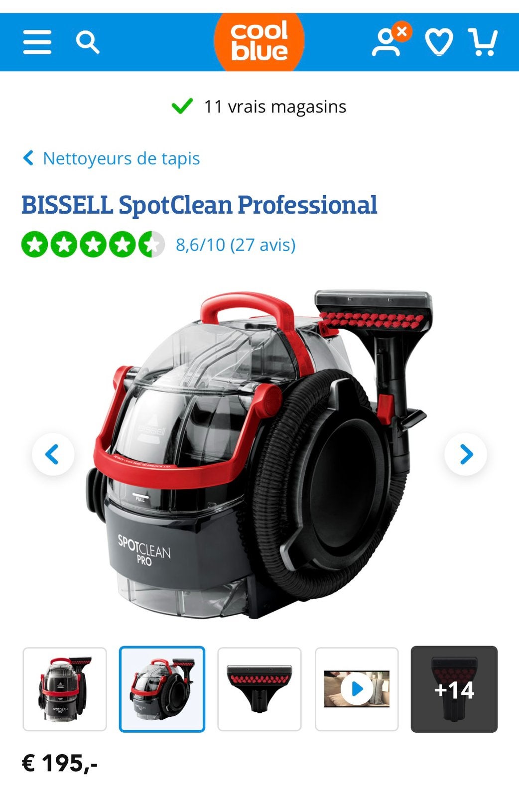 Aspirateur nettoyeur bessell, Electroménager, Enlèvement, Comme neuf
