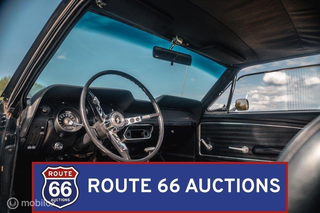 Ford Mustang | 1967 | Route 66 Auctions, Auto's, Zwart, Bedrijf, Handgeschakeld, Overige carrosserie