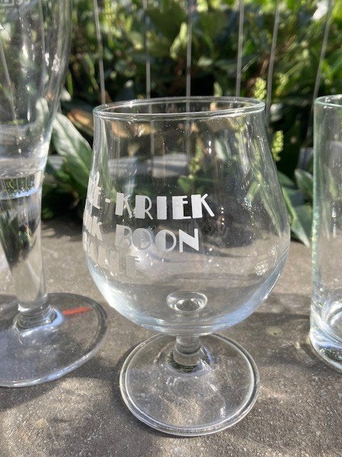 KELK GLAS BOON KRIEK H : 14 CM, Ophalen of Verzenden, Zo goed als nieuw, Bierglas