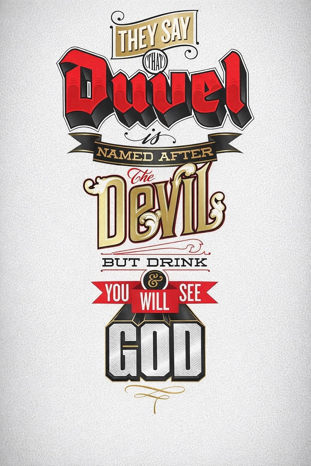 Metalen reclamebord Duvel devil god - retro vintage mancave’, Ophalen of Verzenden, Nieuw, Reclamebord, Plaat of Schild, Duvel