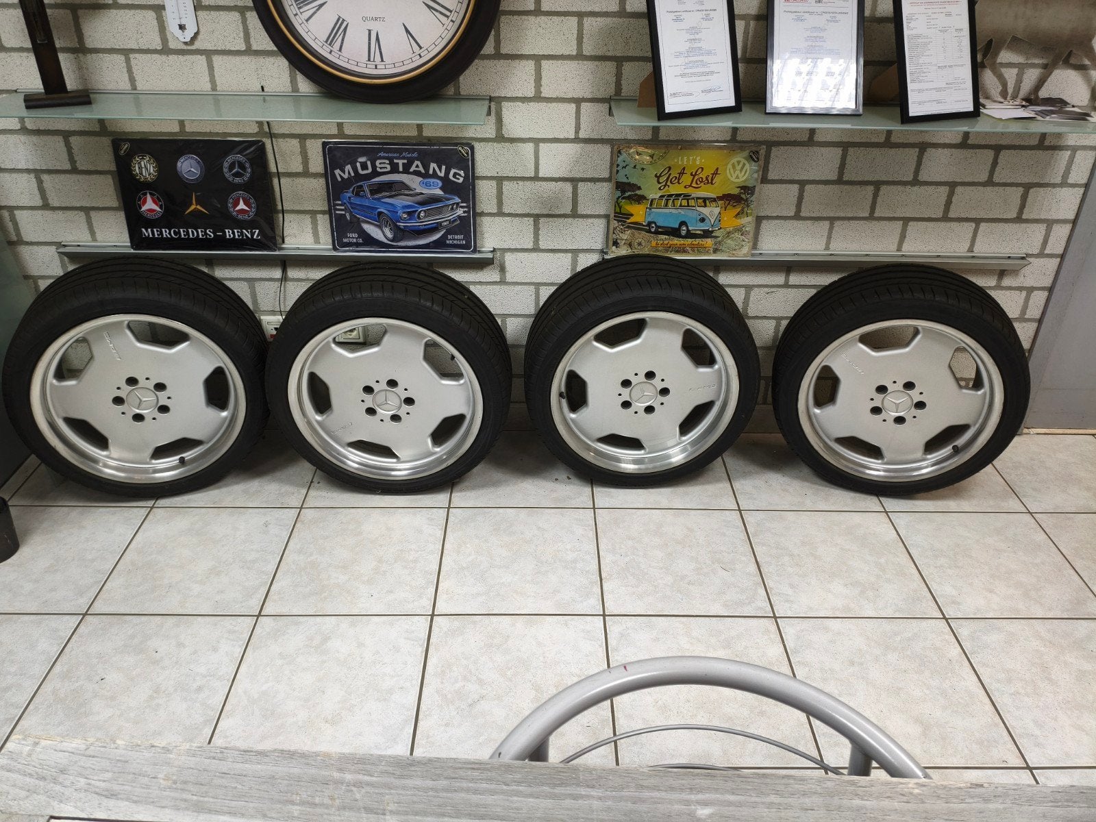 originele Mercedes monoblock velgen, Auto-onderdelen, Ophalen, 18 inch, Band(en)