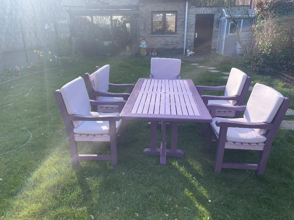 tuinmeubels, Ophalen, 5 zitplaatsen, Gebruikt, Tuinset