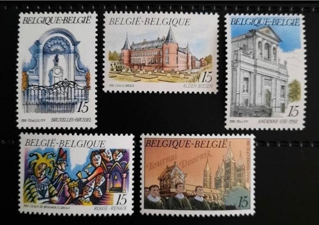België: OBP 2468/72 ** Toeristische uitgifte 1992., Frankeerzegel, Ophalen of Verzenden, Zonder stempel, Postfris