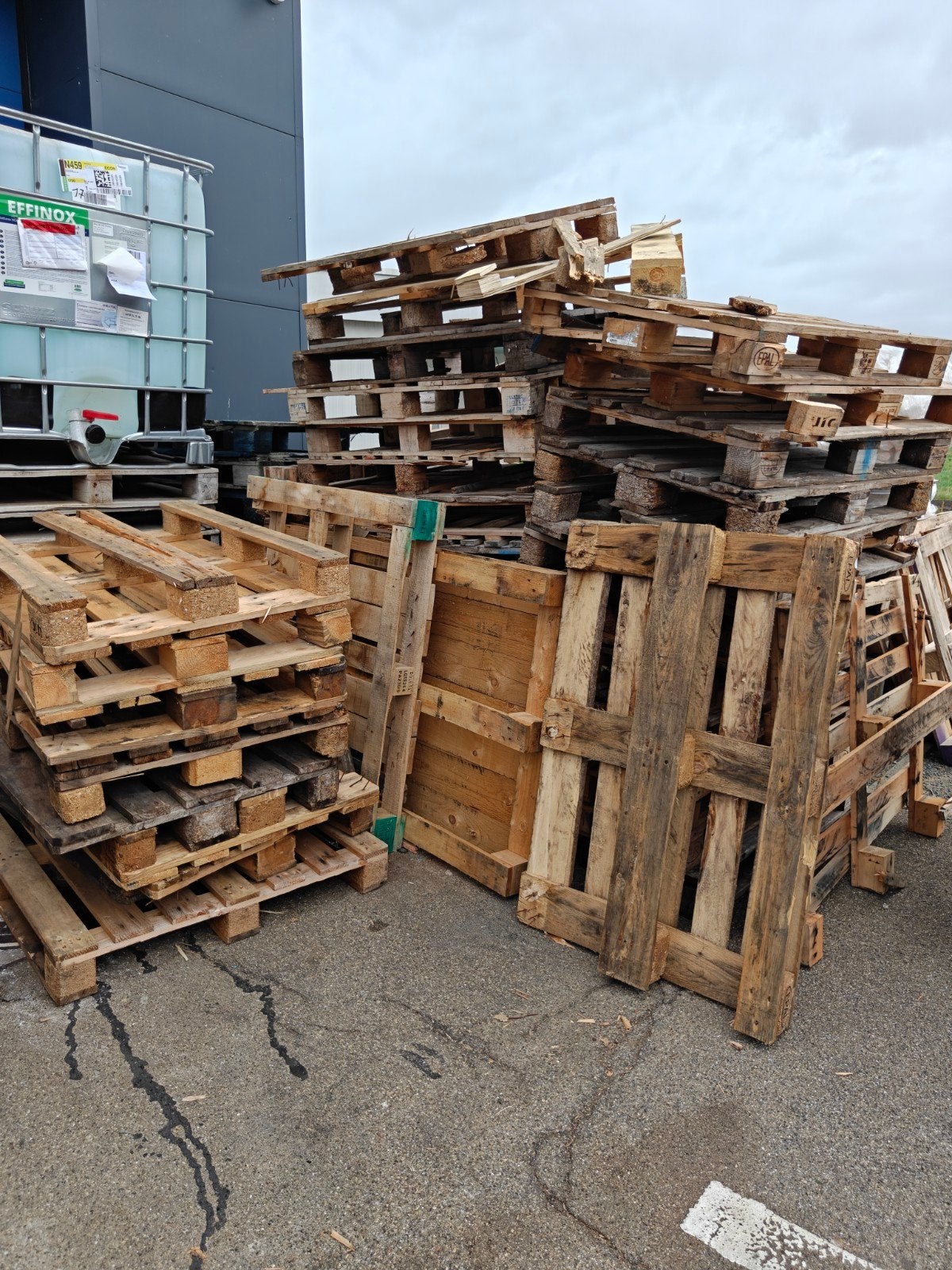 gratis paletten af te halen voor brandhout., 6 m³ of meer, Ophalen, Overige houtsoorten, Blokken