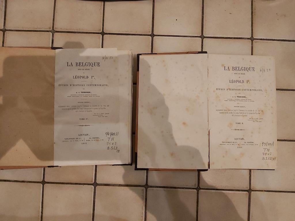 2 boeken Leopold I., Boeken, Gelezen, 19e eeuw, Ophalen of Verzenden, J.J.Thonissen